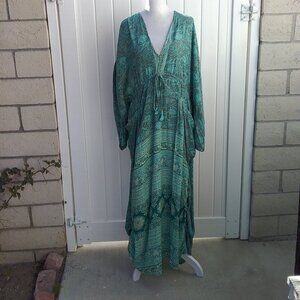 NEW Karma Highway Dress Small/Med 100% Viscose Soft Fabri Bohemian Maxi